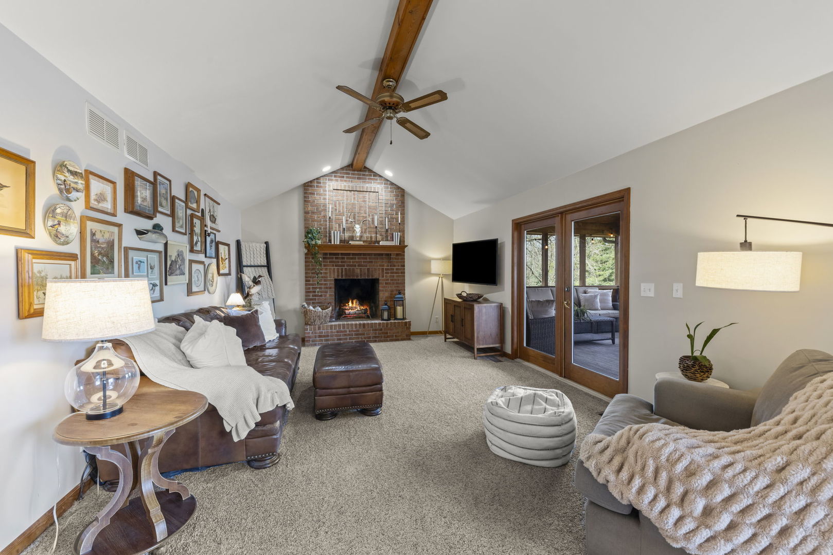 19 Shagbark Lane Newark, IL 60541 - Photo 14 of 60 a living room with furniture and a fireplace