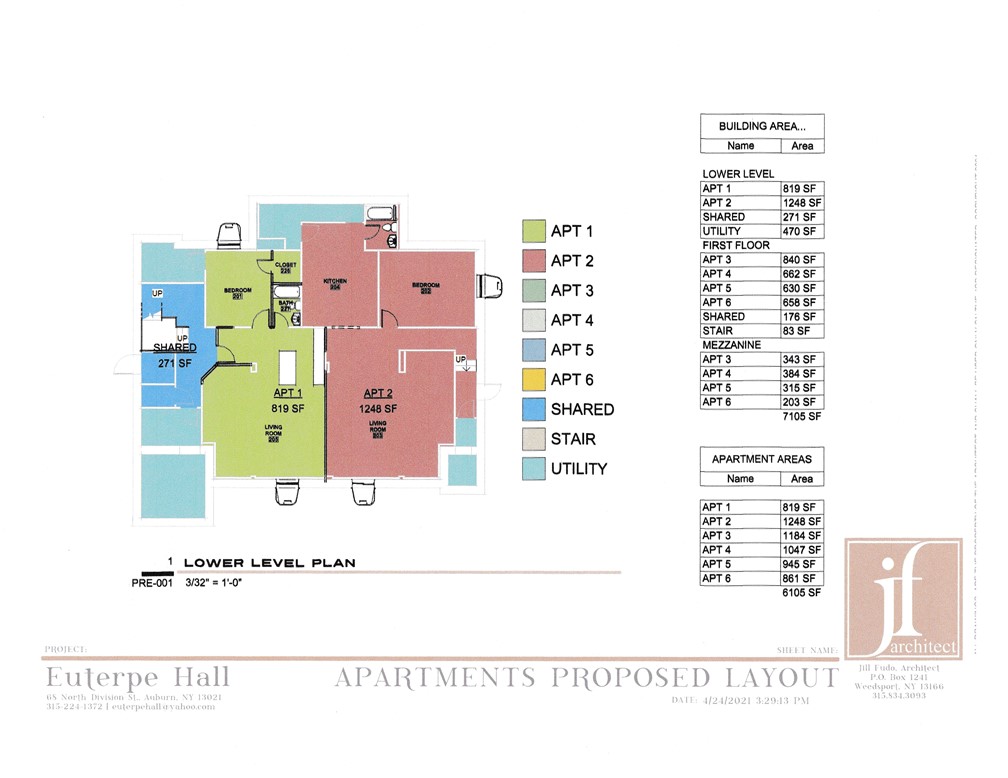 68 North Division Street Auburn, NY 13021 - Photo 27 of 39 Preliminary apartment design
