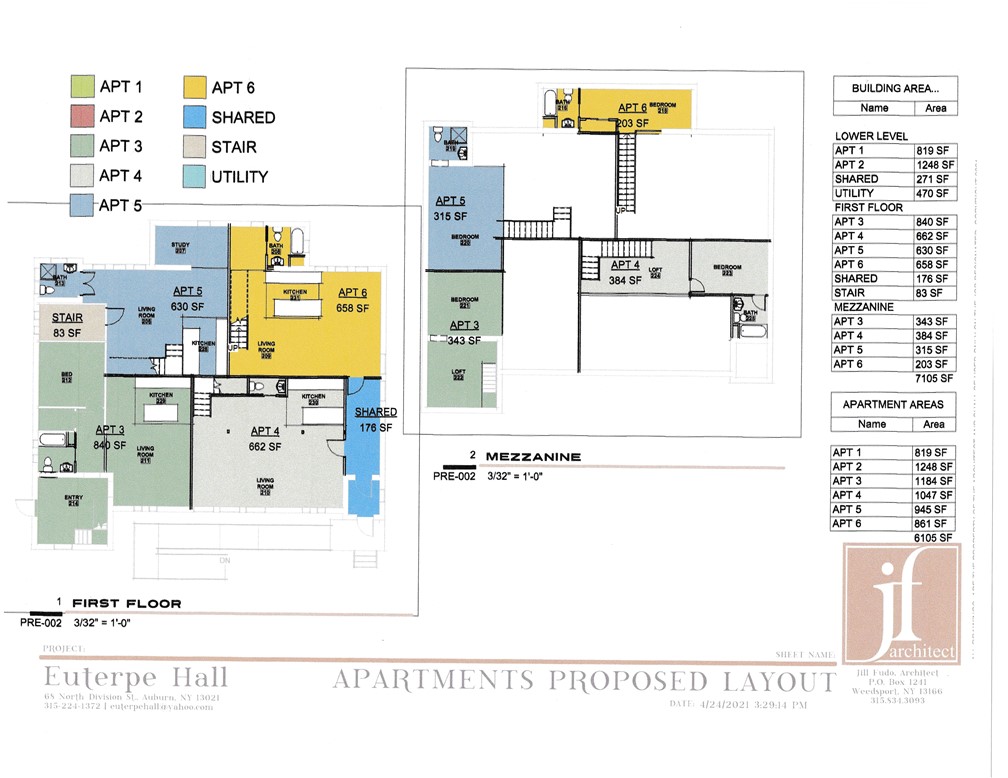 68 North Division Street Auburn, NY 13021 - Photo 28 of 39 Preliminary apartment design