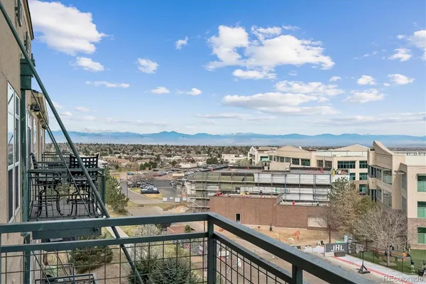 a view of city from a balcony