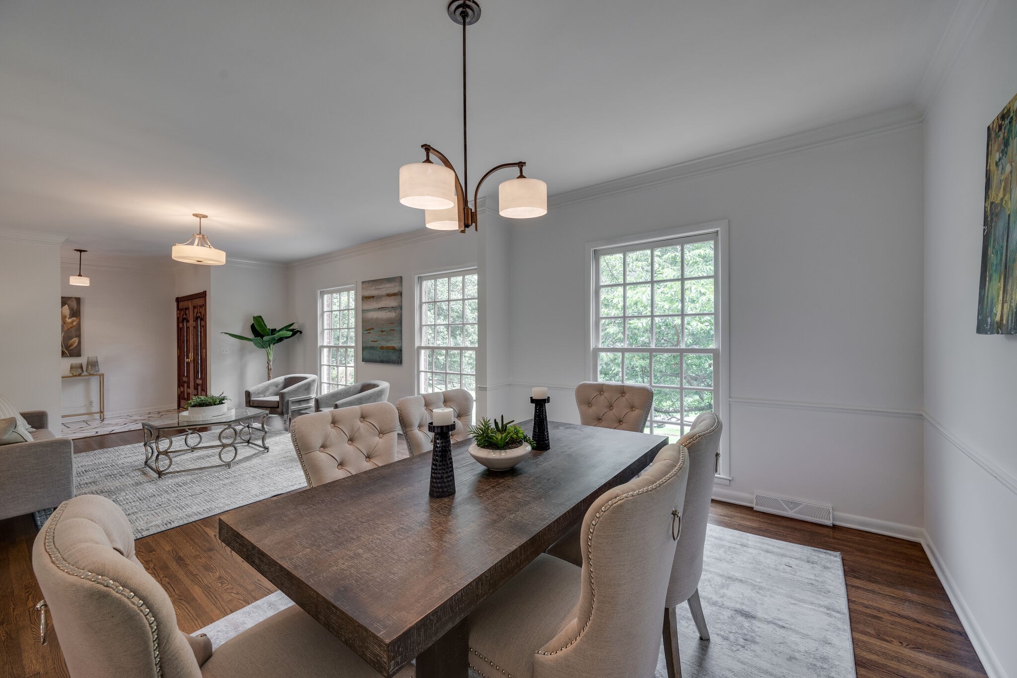 6612 Ellesmere Road Nashville, TN 37205 - Photo 8 of 34 a view of a dining room with furniture window and wooden floor