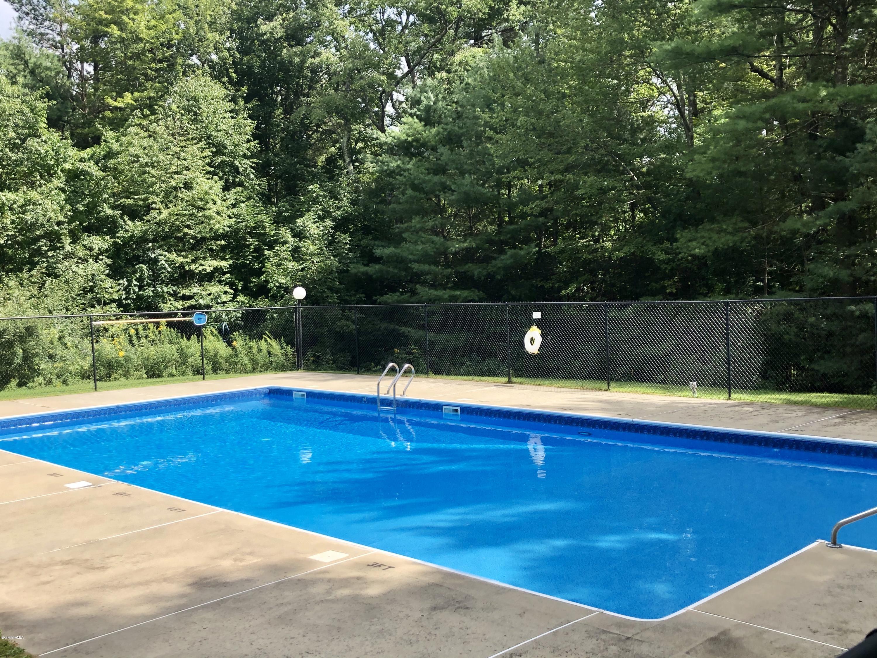 359 Harrington Road Otis, MA 01253 - Photo 53 of 60 a view of swimming pool with seating area and trees in the background