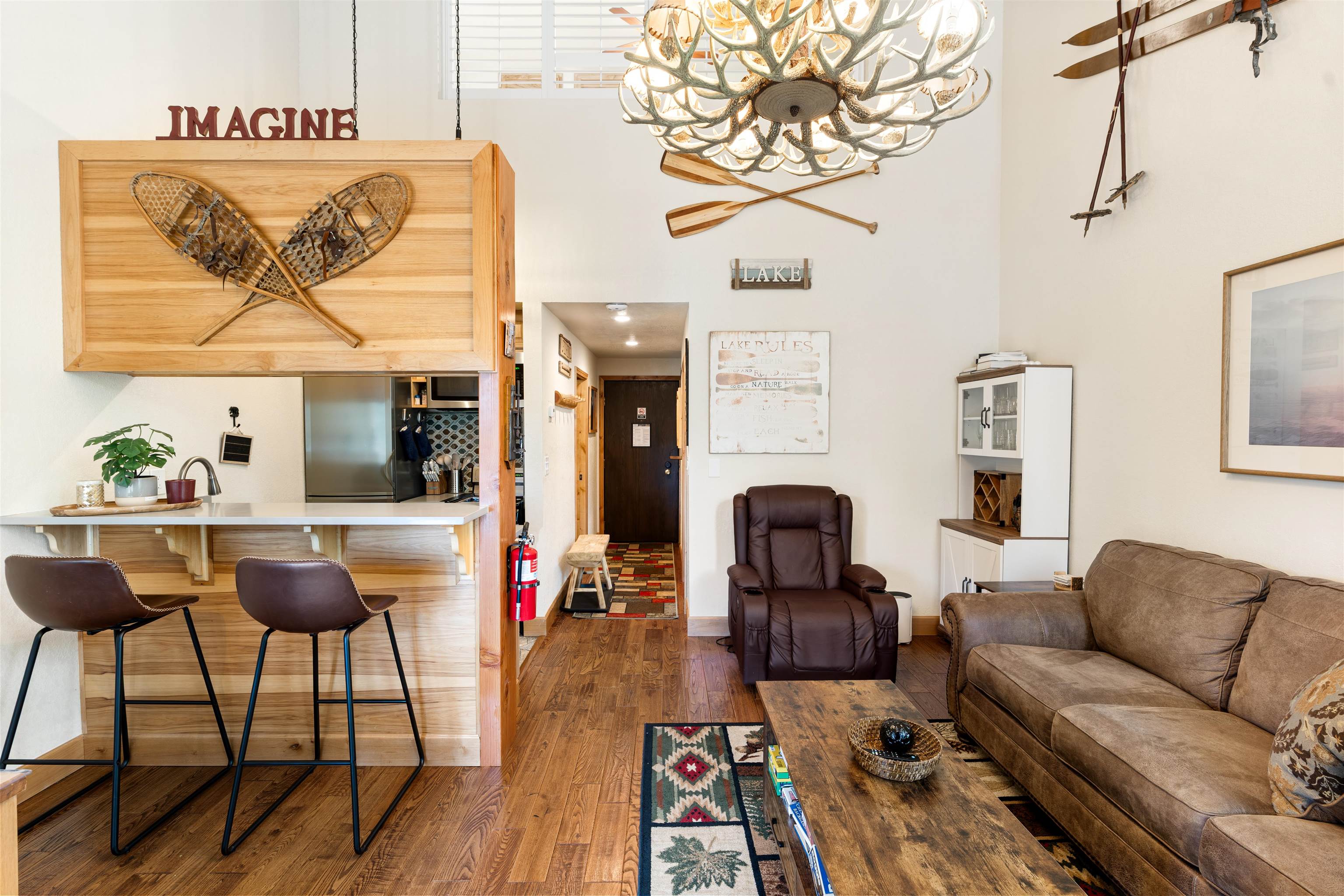 1300 Regency Way, Unit 37 Tahoe Vista, CA 96148 - Photo 17 of 27 a living room with furniture and a fireplace