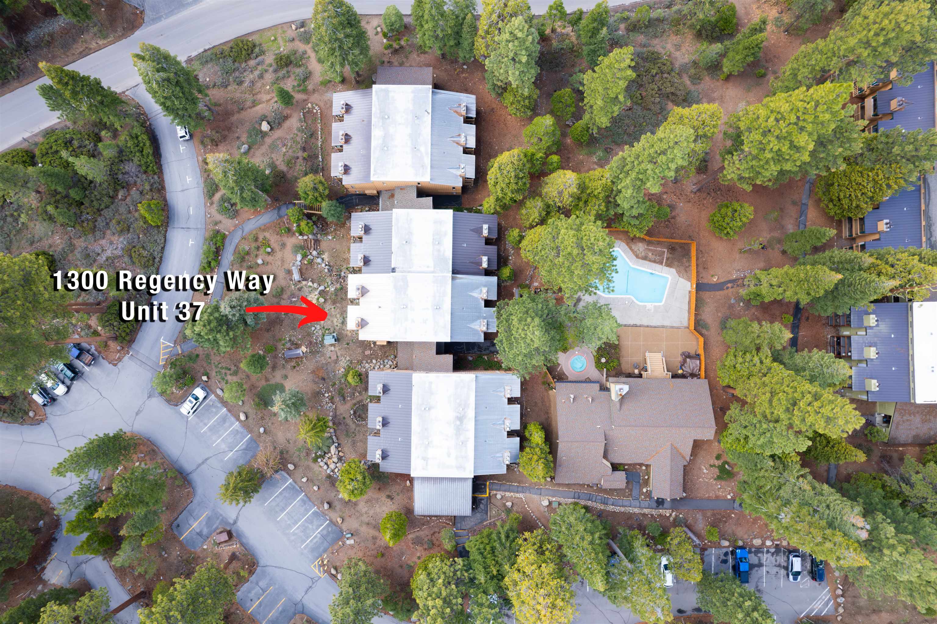 1300 Regency Way, Unit 37 Tahoe Vista, CA 96148 - Photo 19 of 27 an aerial view of residential houses with outdoor space
