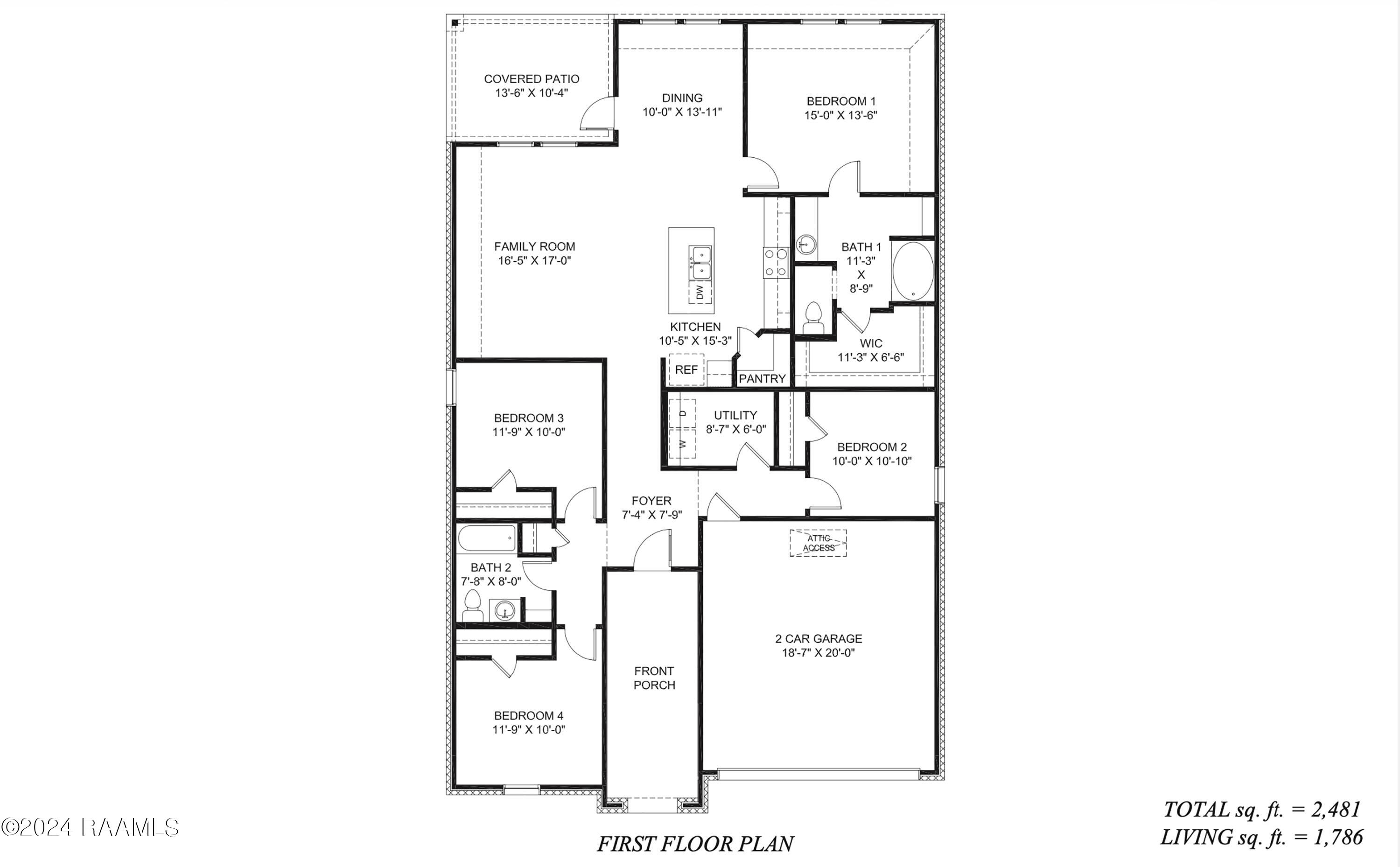 509 Broussard Hl Drive Broussard, LA 70518 - Photo 7 of 7 Floor Plan BH Huntsville AL (2)