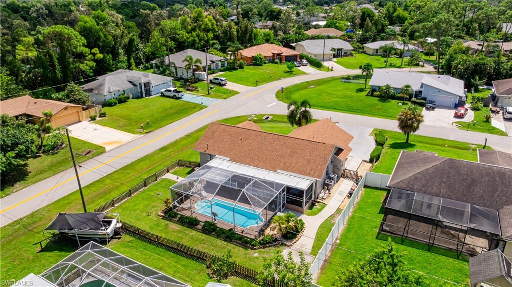 8241 Albatross Road Fort Myers, FL 33967 - Photo 42 of 48 an aerial view of a house with a garden