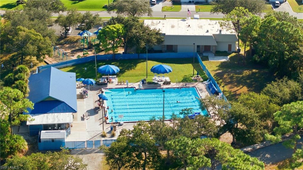 8241 Albatross Road Fort Myers, FL 33967 - Photo 48 of 48 an aerial view of a house with a yard basket ball court and outdoor seating
