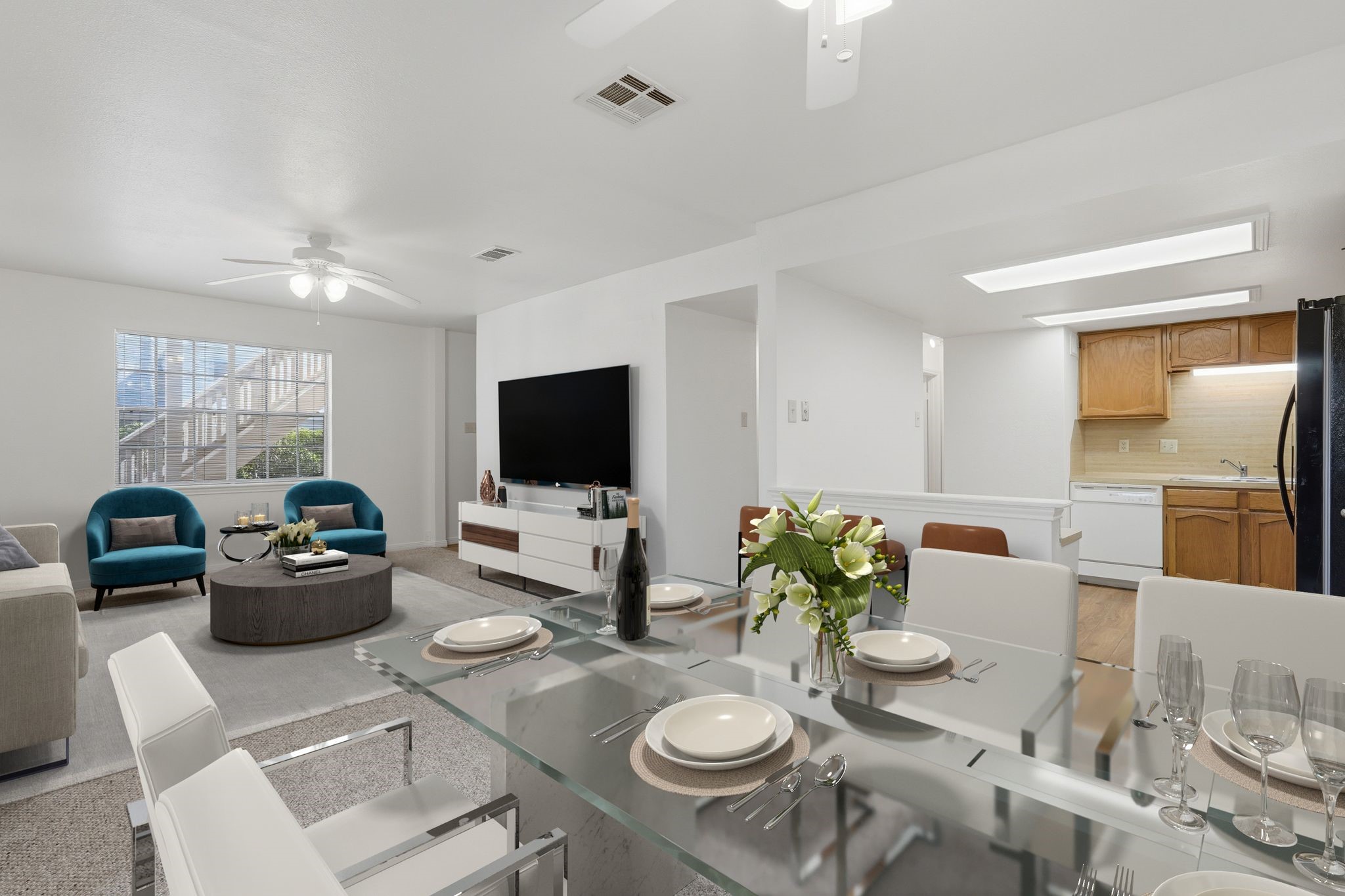 16949 Castleton Farms Road, Unit 44 Spring, TX 77379 - Photo 8 of 30 Kitchen opens to your Living and Dining Room *Virtually Staged!*