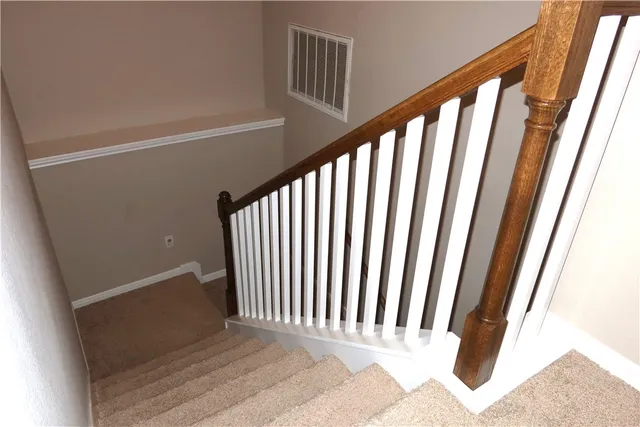 a view of a staircase door