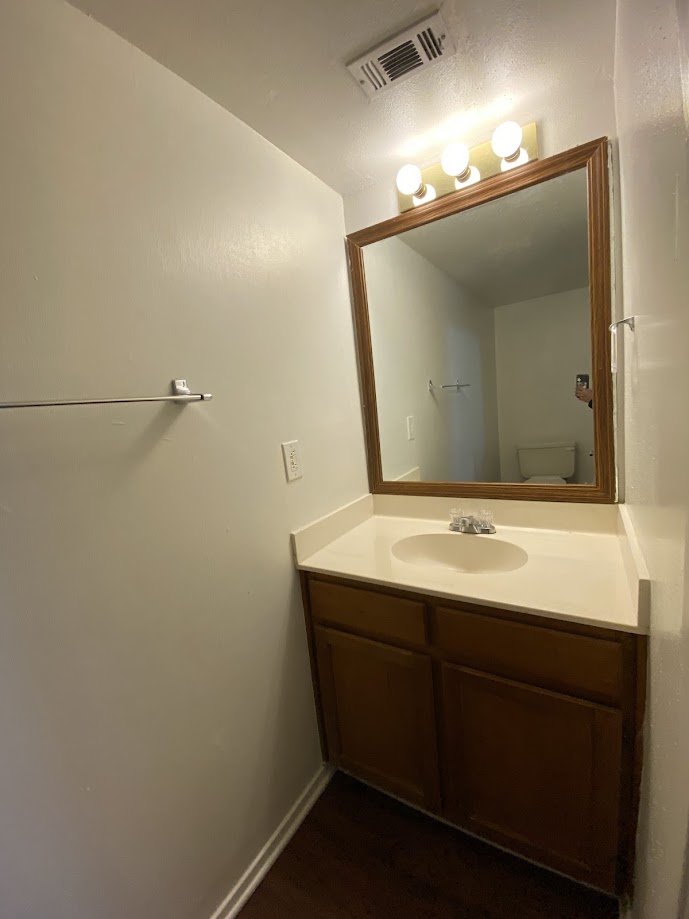1305 West Villa Maria Road, Unit B107 Bryan, TX 77801 - Photo 9 of 17 a bathroom with a sink and a mirror
