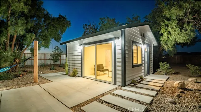 a house view with a outdoor space