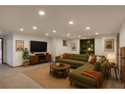 a view interior of a house and an empty room