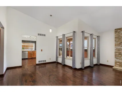 a view interior of a house with wooden floor