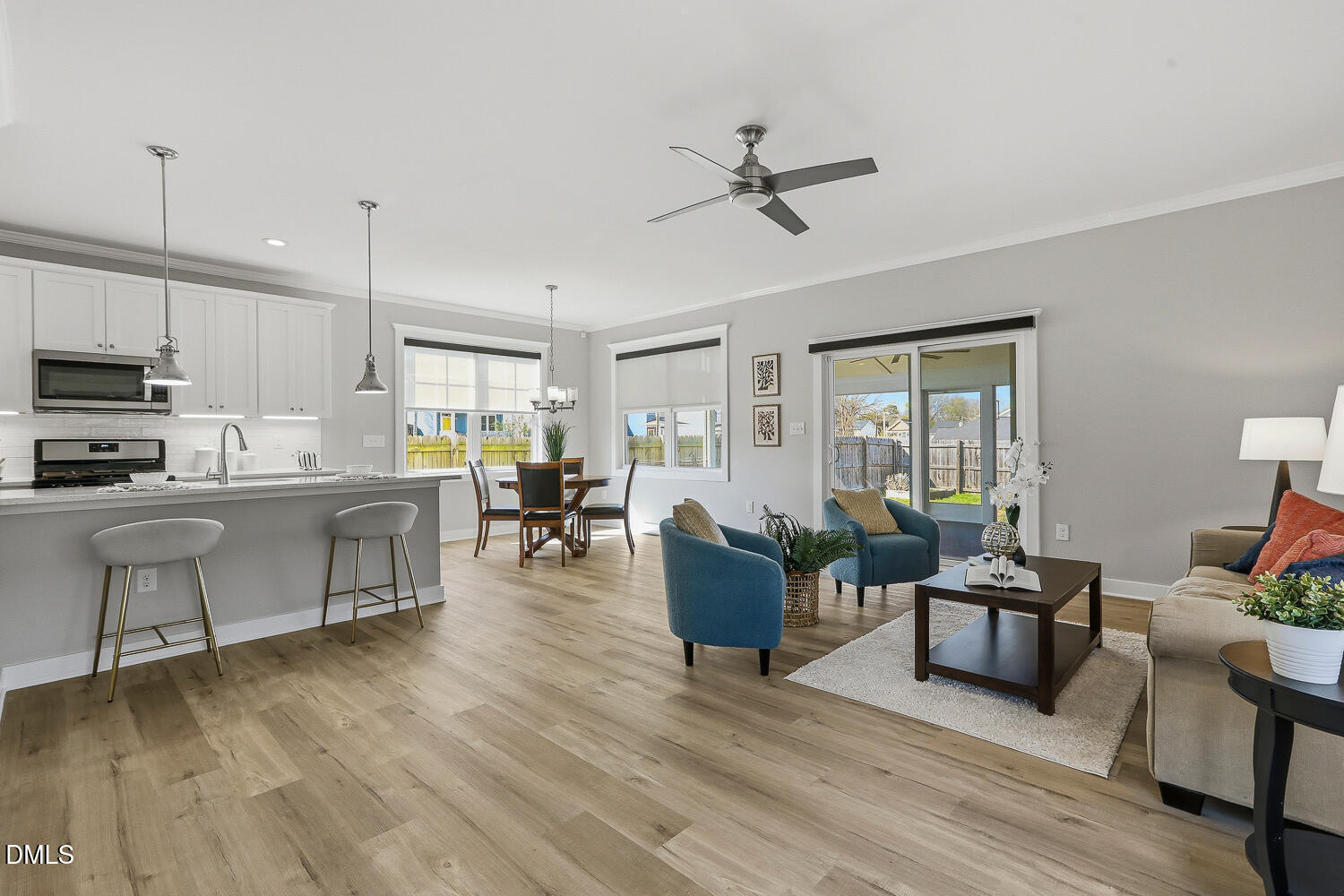 1605 Boyer Street Raleigh, NC 27610 - Photo 5 of 38 a living room with furniture and kitchen view