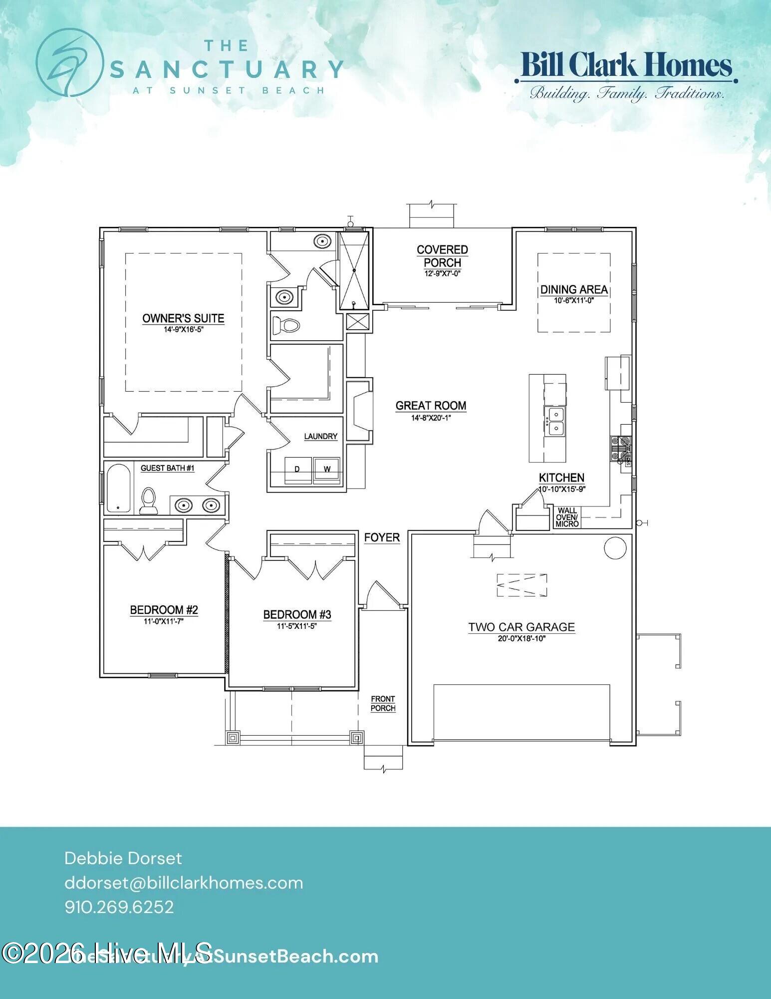 1522 Manta Ray Way Sunset Beach, NC 28468 - Photo 8 of 8 Floor Plan