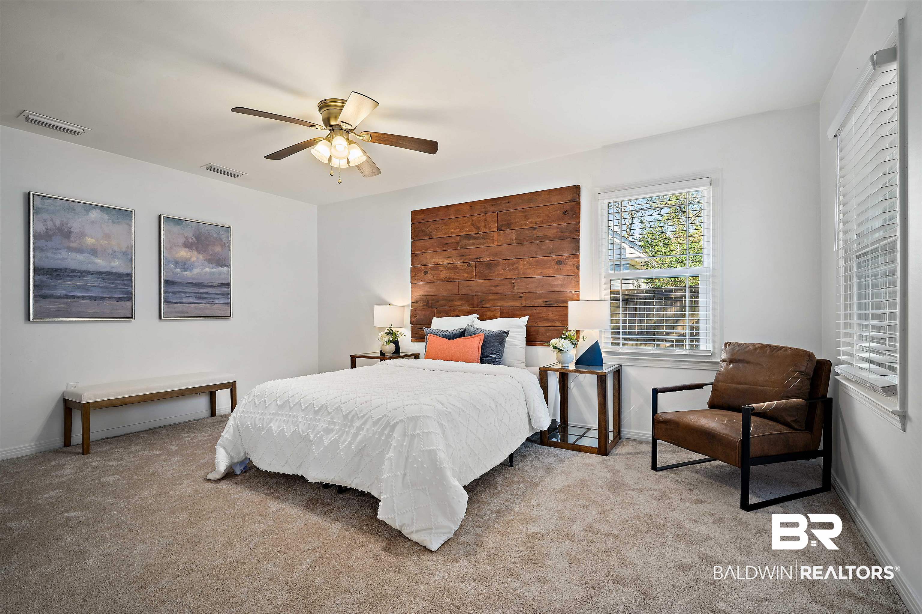 2615 Walton Avenue Mobile, AL 36606 - Photo 19 of 33 Bedroom with baseboards, visible vents, and carpet flooring