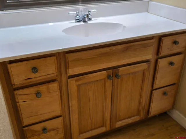 a close view of closet