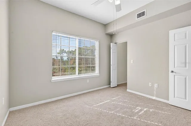 an empty room with a window