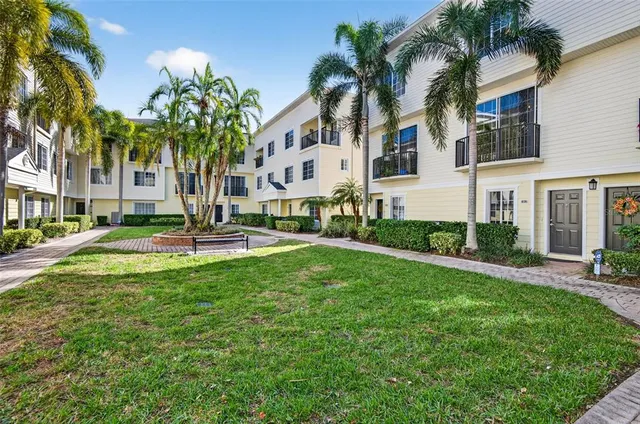 a view of a building with a street