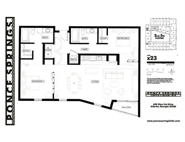 $3,500 | 620 Glen Iris Drive Northeast, Unit 223, Atlanta, GA 30308