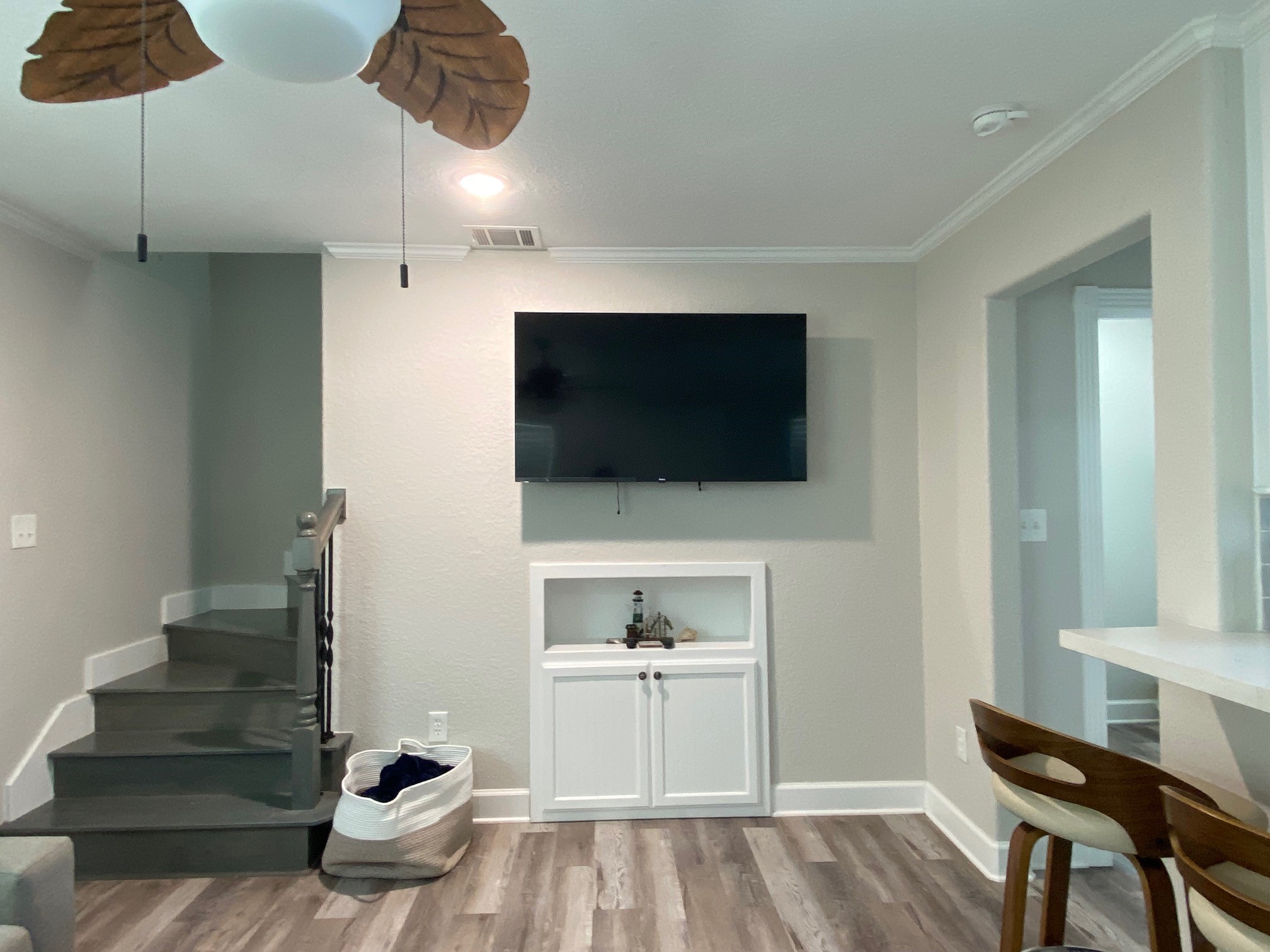 106 Pompano Lane Surfside Beach, TX 77541 - Photo 11 of 39 Living Area facing the TV and Stairs to 2nd Floor