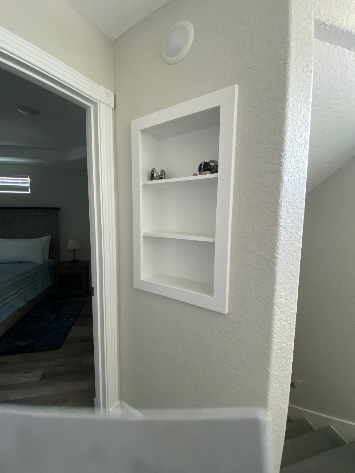 106 Pompano Lane Surfside Beach, TX 77541 - Photo 16 of 39 Knick-Knack Shelf & Entry to Bedroom 1