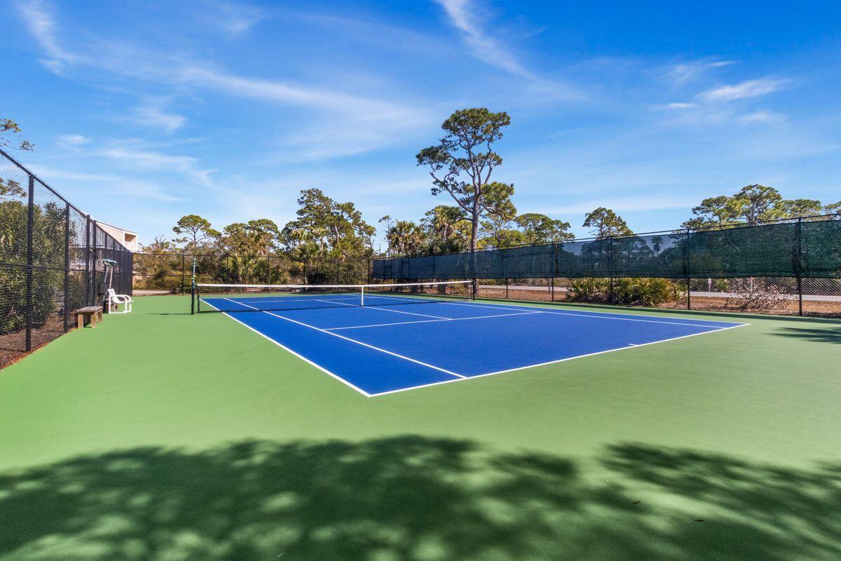 1644 Hawthorne Lane St. George Island, FL 32328 - Photo 19 of 24 a view of a tennis court