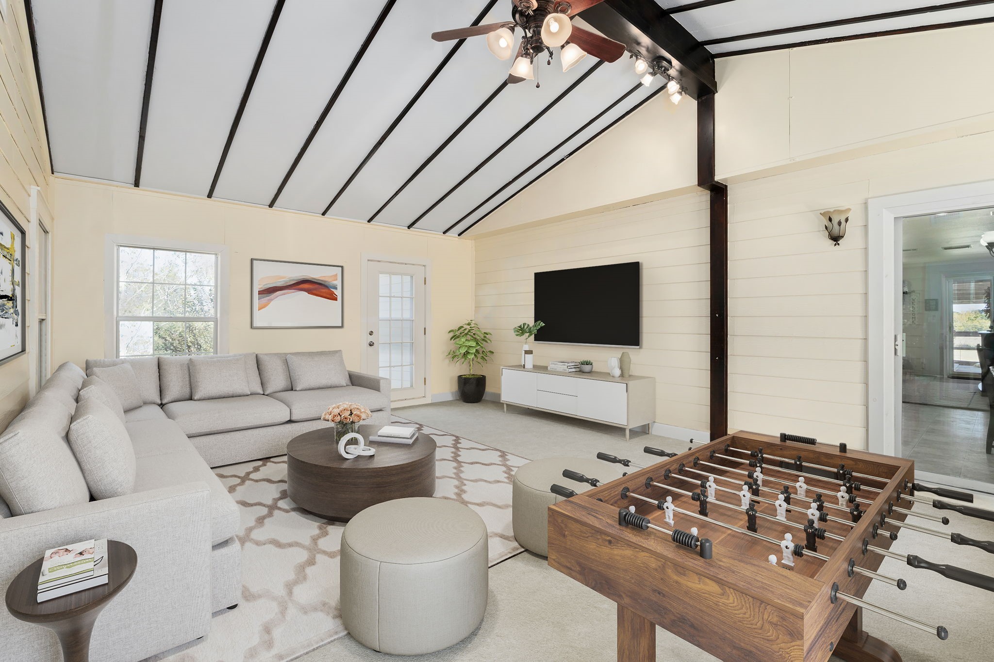 8103 Adamek Road Brenham, TX 77833 - Photo 16 of 42 a living room with furniture and a flat screen tv