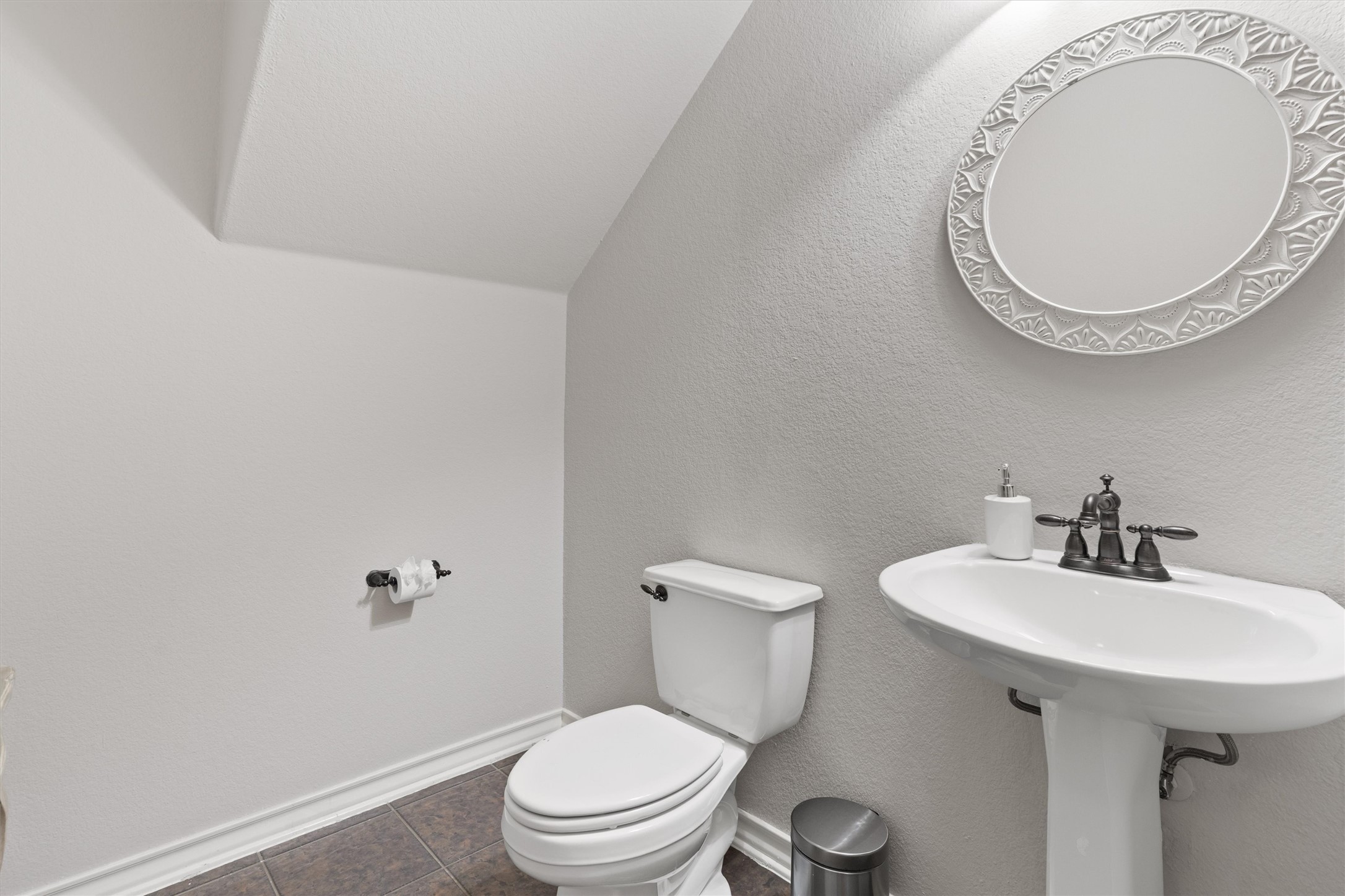 101 Breakaway Road Cedar Park, TX 78613 - Photo 22 of 37 Bathroom featuring toilet and dark tile patterned flooring