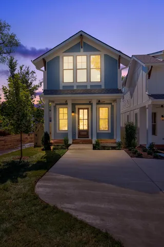 a front view of a house