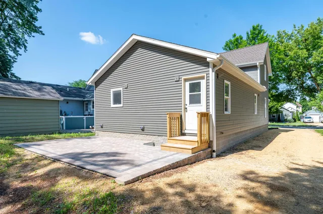 a backyard of a house