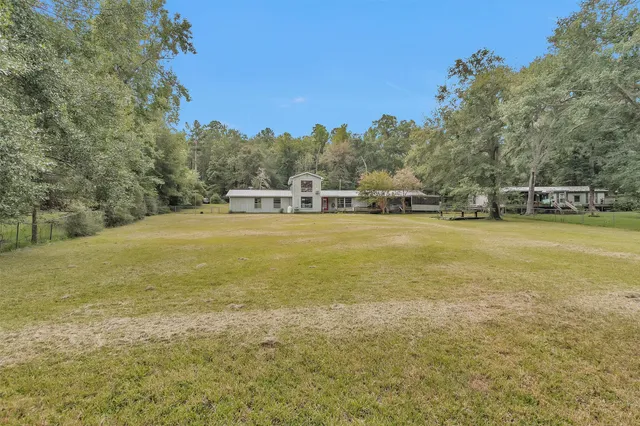a view of a lake with houses