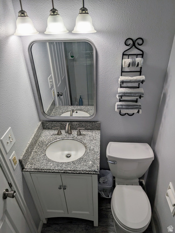 897 East 1200 North Mapleton, UT 84664 - Photo 38 of 54 Hall Bathroom featuring a vanity, and a shower with shower door