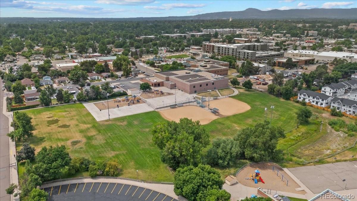 4095 Quay Street Wheat Ridge, CO 80033 - Photo 31 of 32 an aerial view of residential houses with outdoor space