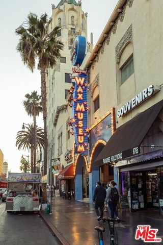 a view of street with sitting area