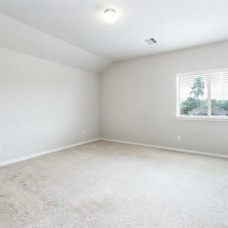 an empty room with a window