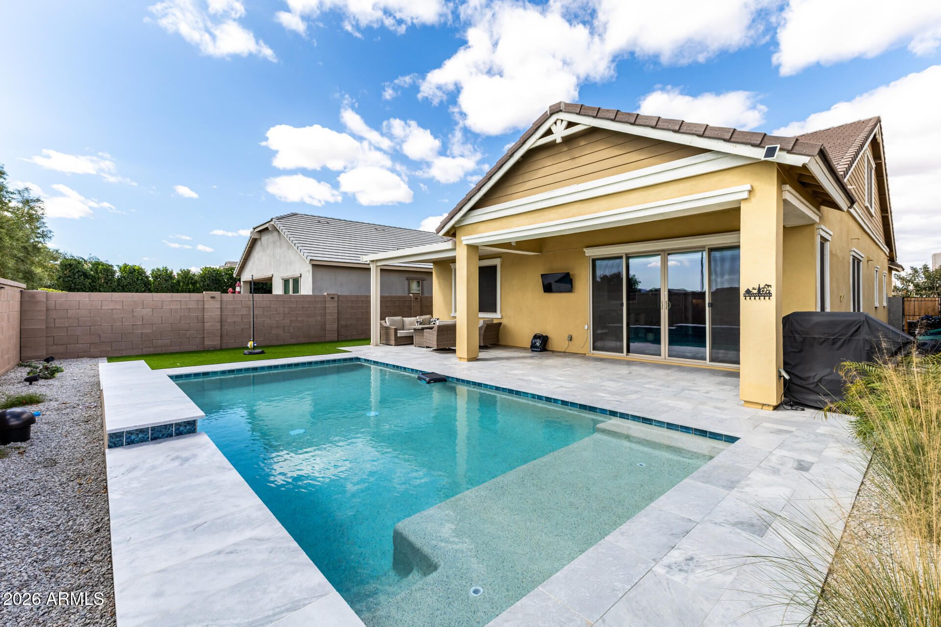 23135 East Thornton Road Queen Creek, AZ 85142 - Photo 41 of 61 a view of a house with swimming pool
