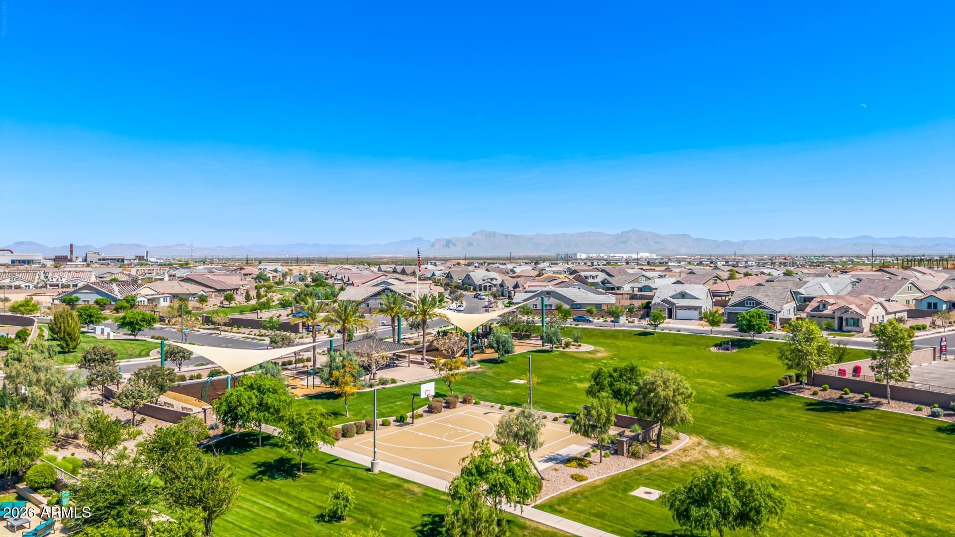 23135 East Thornton Road Queen Creek, AZ 85142 - Photo 56 of 61 an aerial view of a houses with a yard