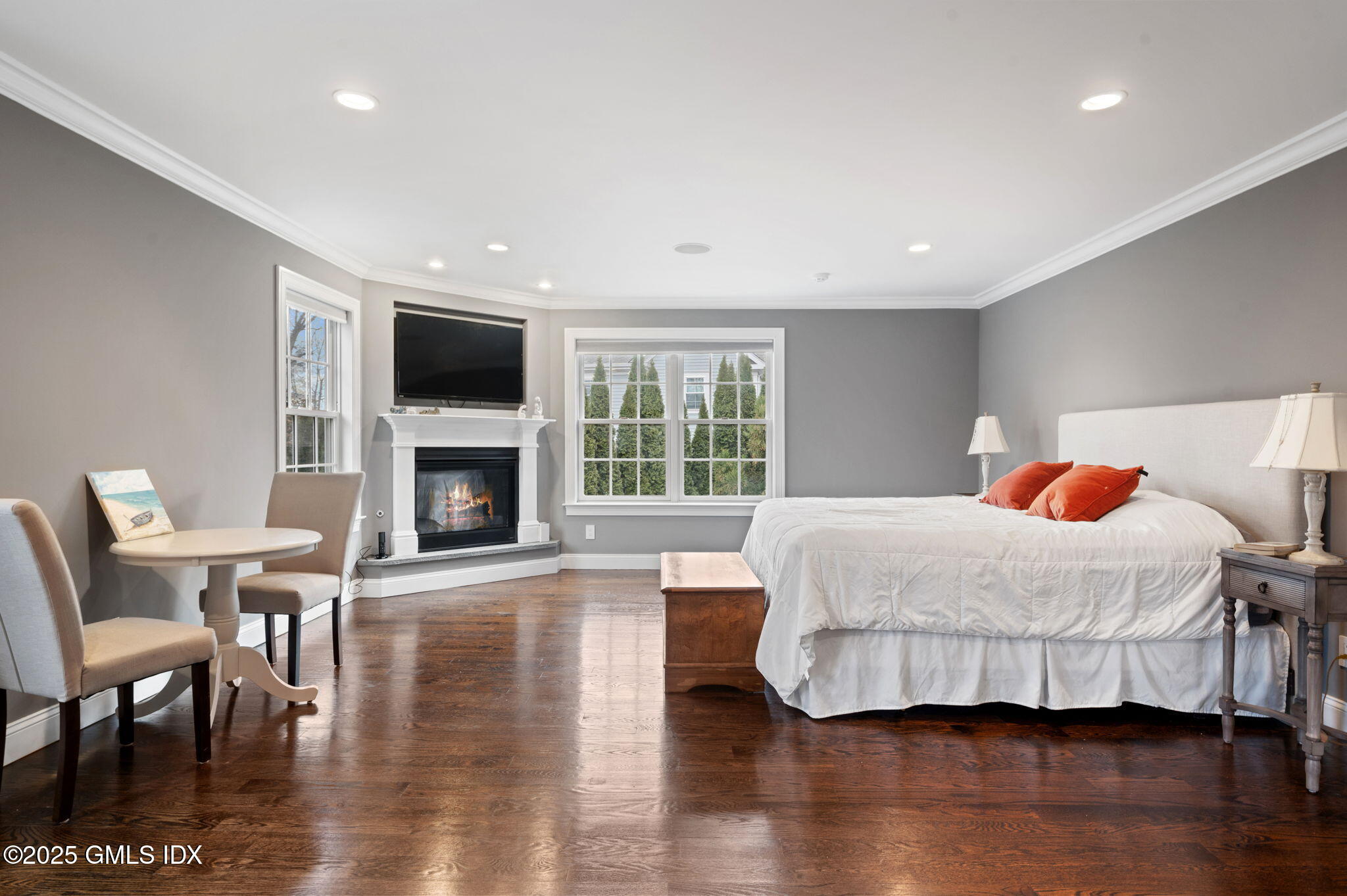 12 Cognewaugh Road Cos Cob, CT 06807 - Photo 22 of 48 a bedroom with a bed and a flat screen tv