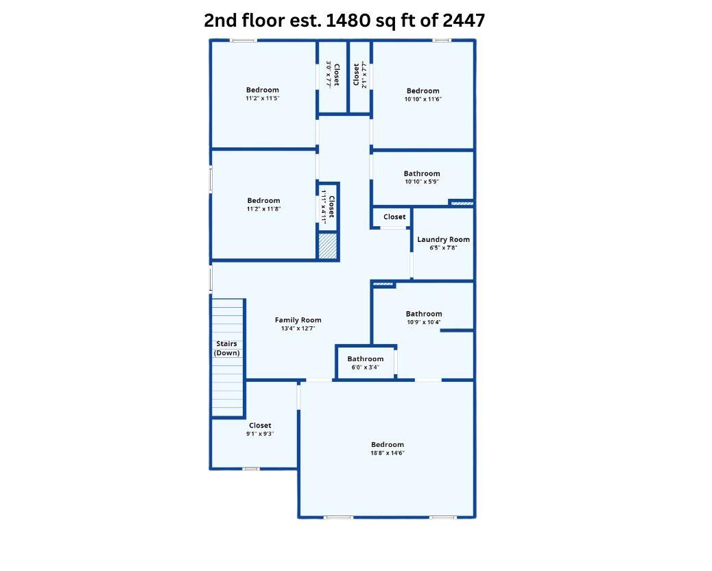 235 Cypress Marsh Road Moncks Corner, SC 29461 - Photo 29 of 32 2nd floor est. 1480 sq ft of 2447