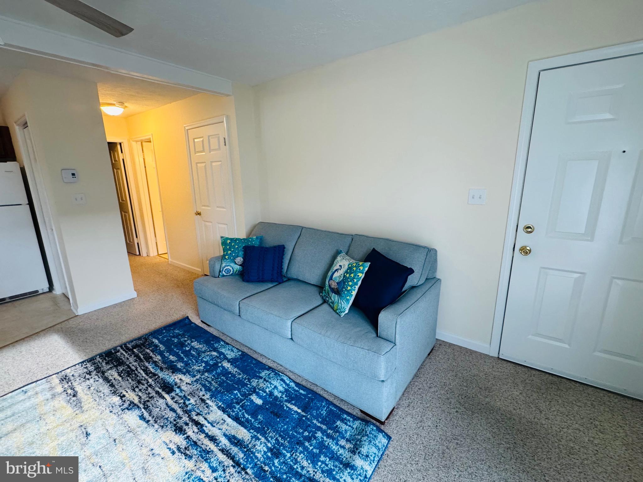 14400 Jarvis Avenue, Unit 113C Ocean City, MD 21842 - Photo 3 of 19 a living room with a couch and a rug