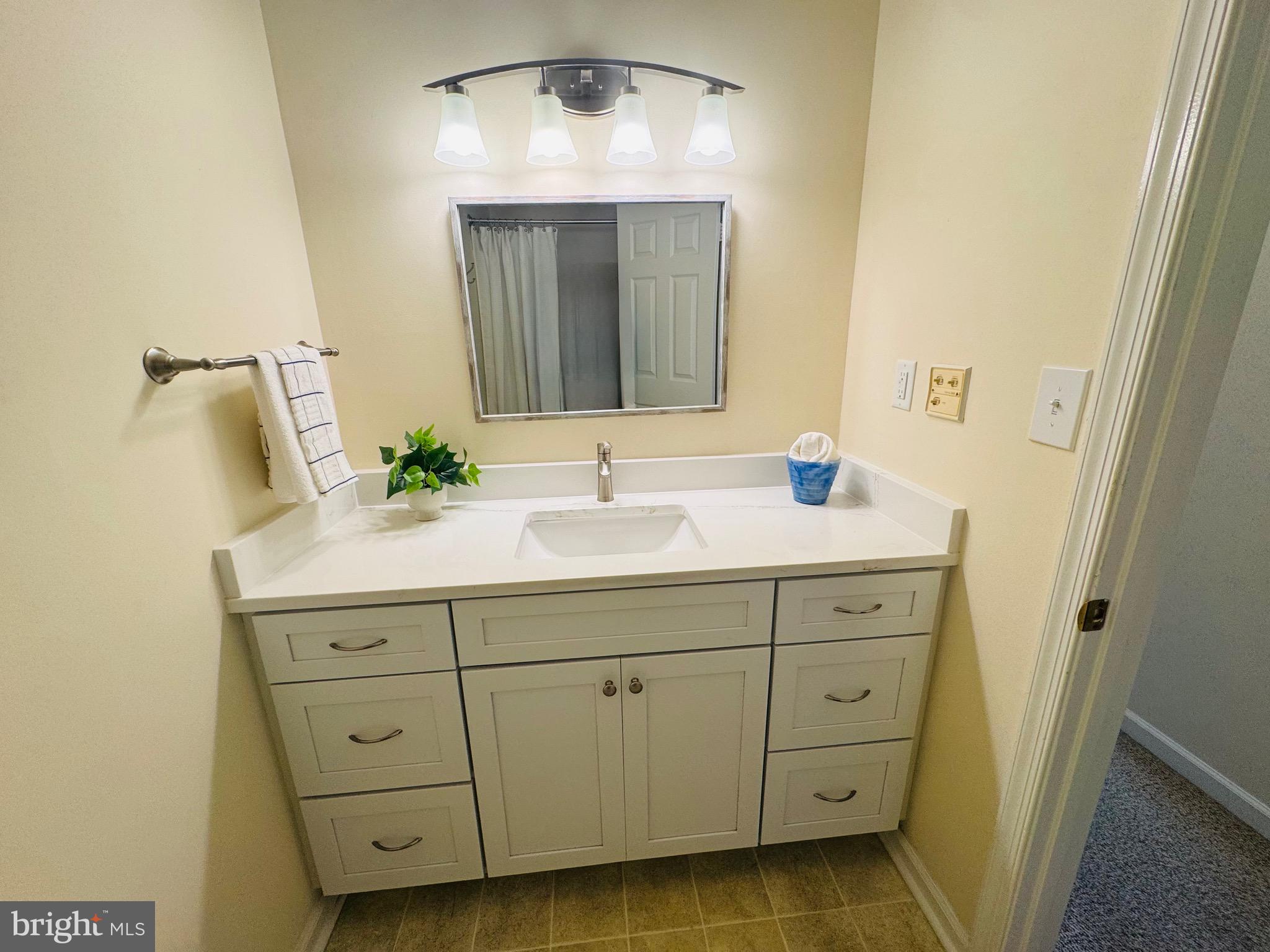 14400 Jarvis Avenue, Unit 113C Ocean City, MD 21842 - Photo 8 of 19 a bathroom with a sink and a mirror