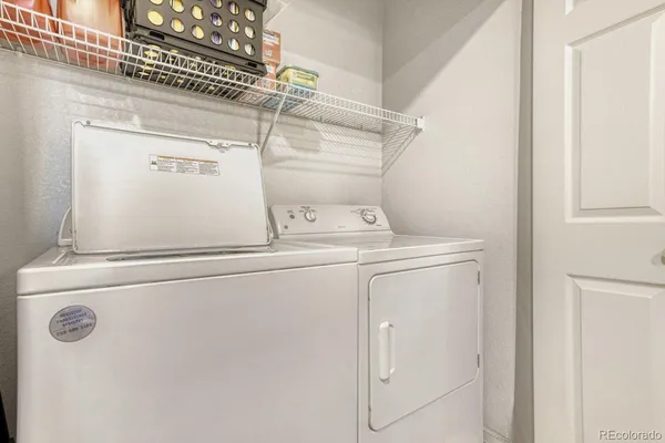 a close up view of washer and dryer