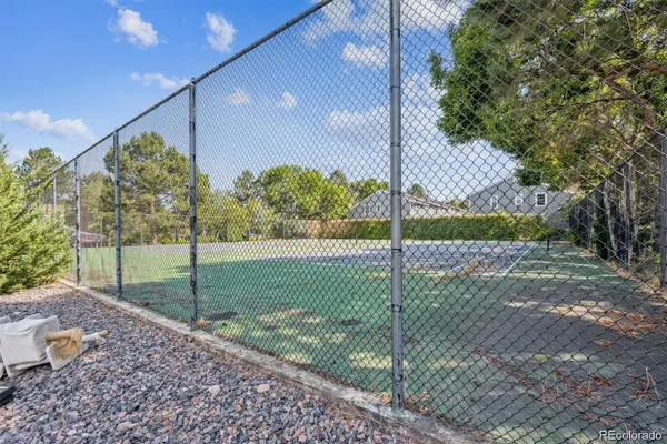 a view of a backyard