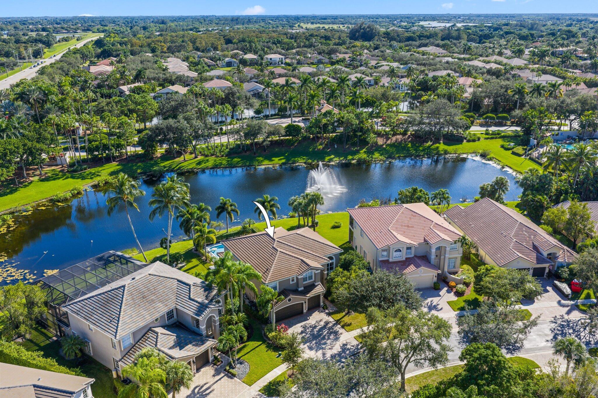 19245 Skyridge Circle Boca Raton, FL 33498 - Photo 68 of 70 an aerial view of lake residential house with swimming pool and outdoor space