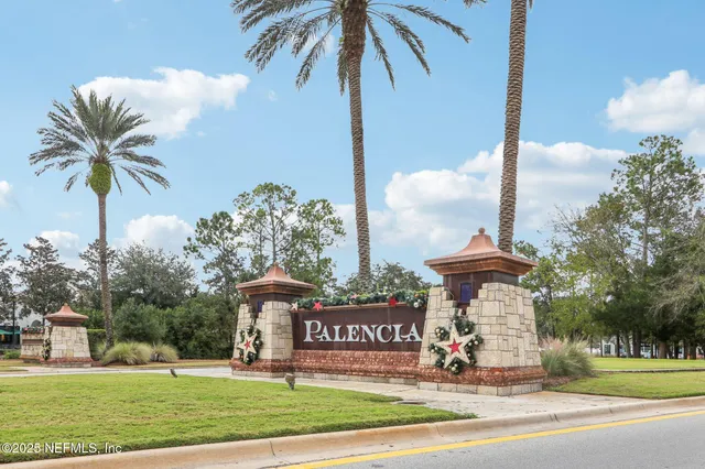 a view of a park with welcome board