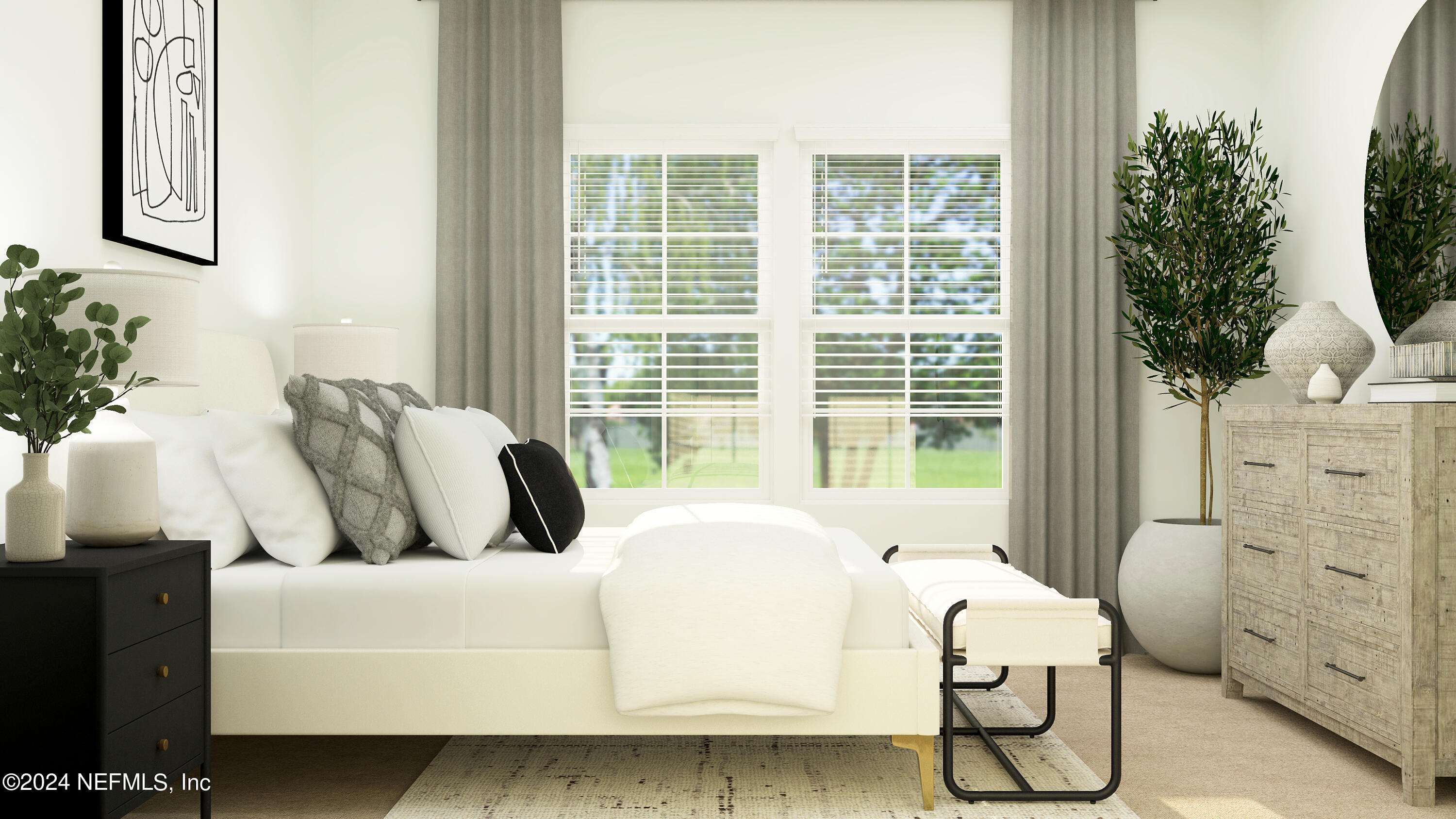 25 Nepessing Row St. Augustine, FL 32092 - Photo 23 of 40 a bedroom with furniture and a large window