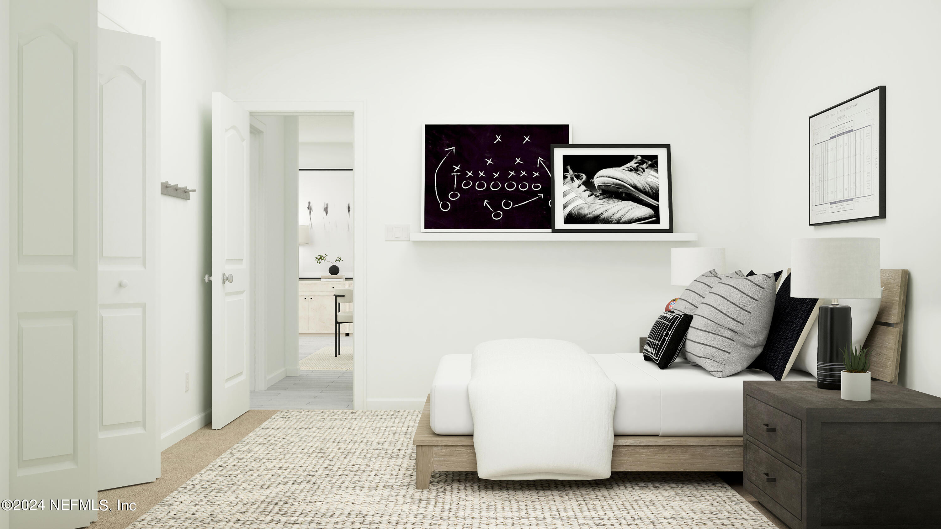 25 Nepessing Row St. Augustine, FL 32092 - Photo 24 of 40 a bedroom with a bed and wall painting