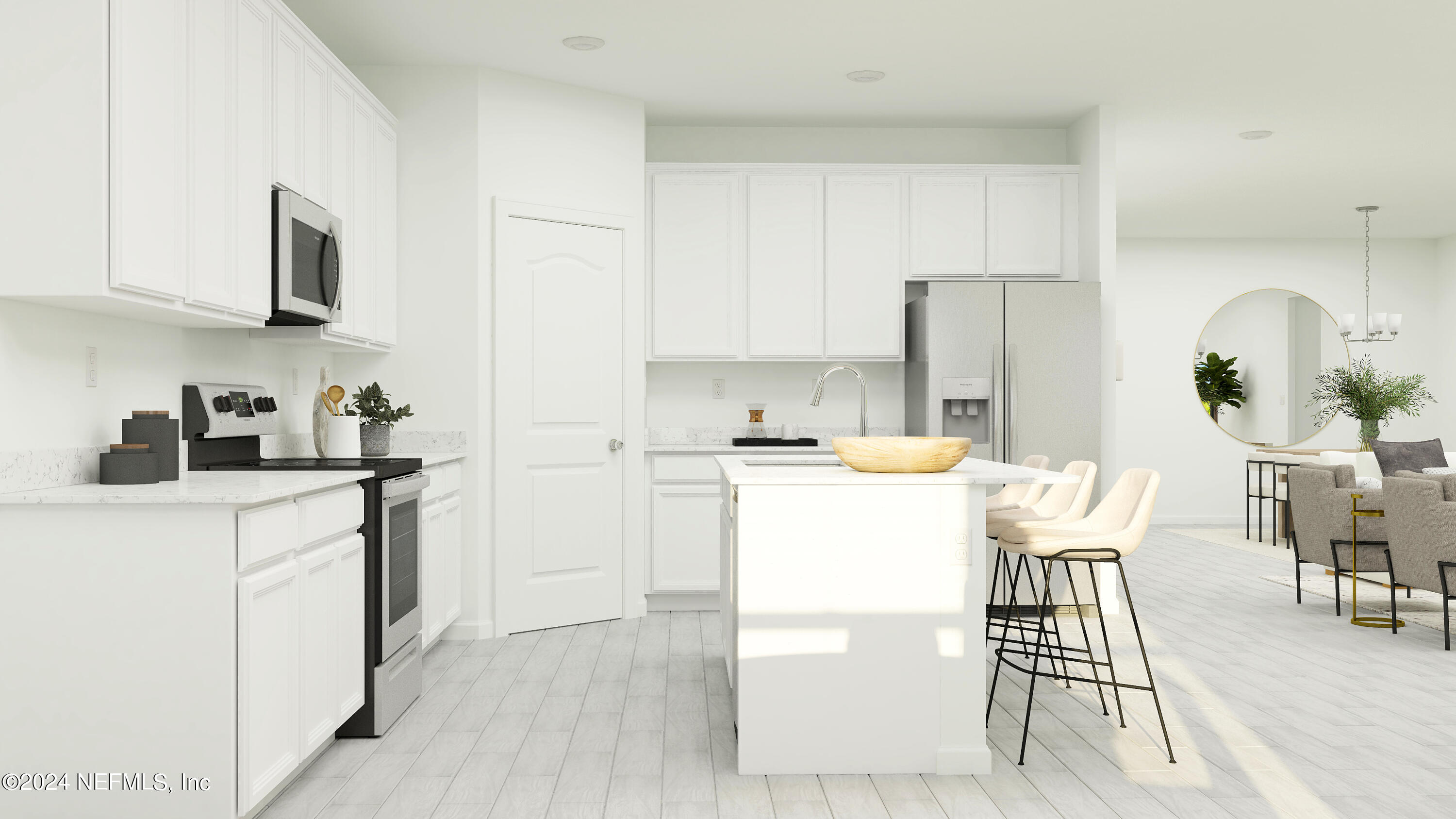 25 Nepessing Row St. Augustine, FL 32092 - Photo 37 of 40 a kitchen with a sink a refrigerator and cabinets