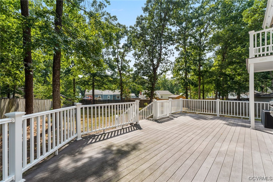 10706 Genlou Road Chesterfield, VA 23832 - Photo 32 of 34 a view of balcony with wooden floor and fence